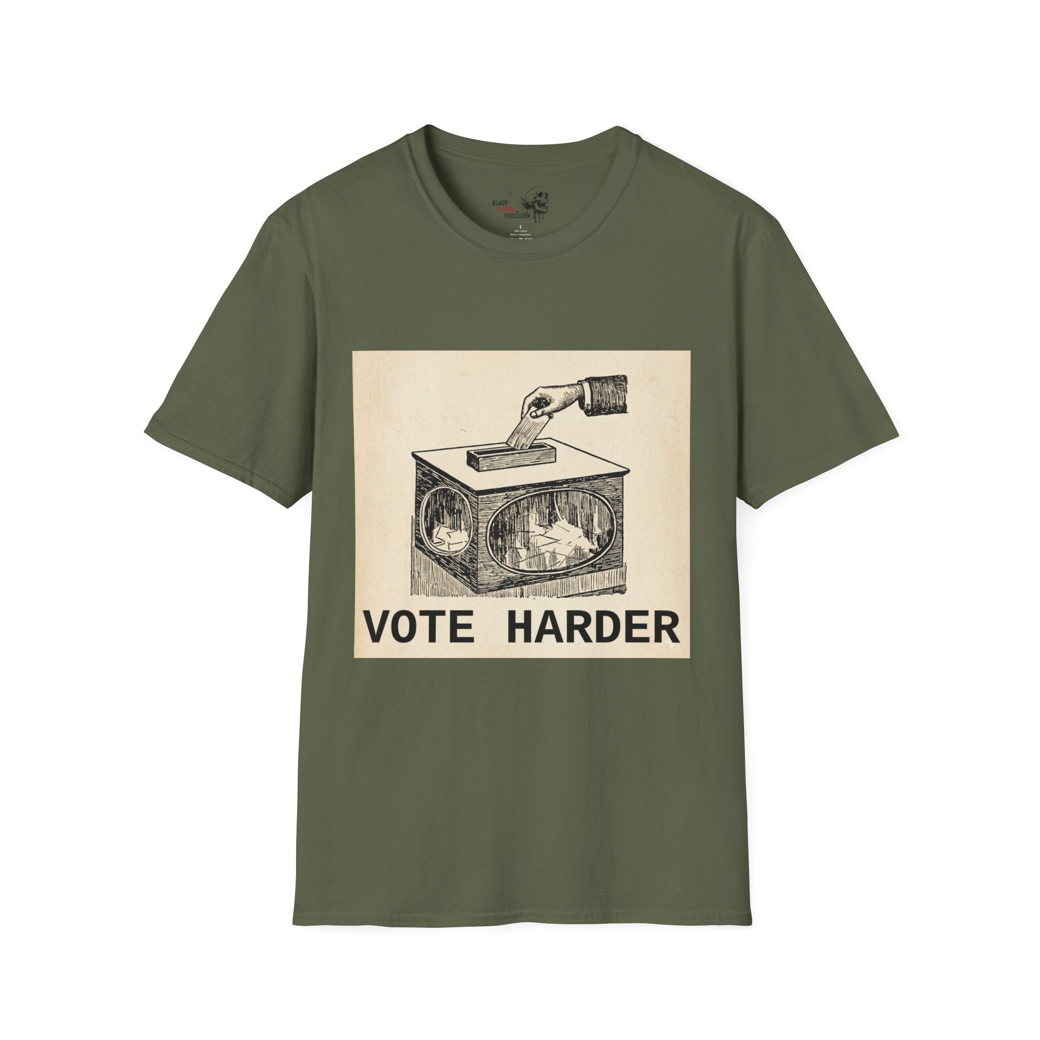 Vote Harder Vintage Ballot Box T-Shirt