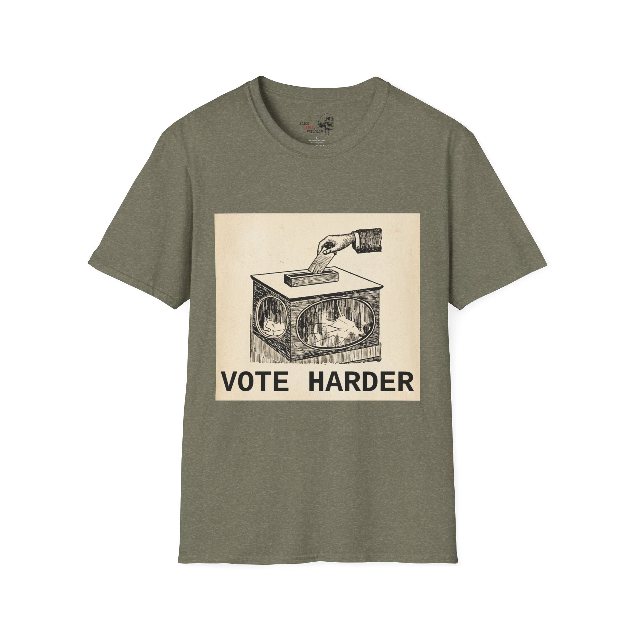 Vote Harder Vintage Ballot Box T-Shirt