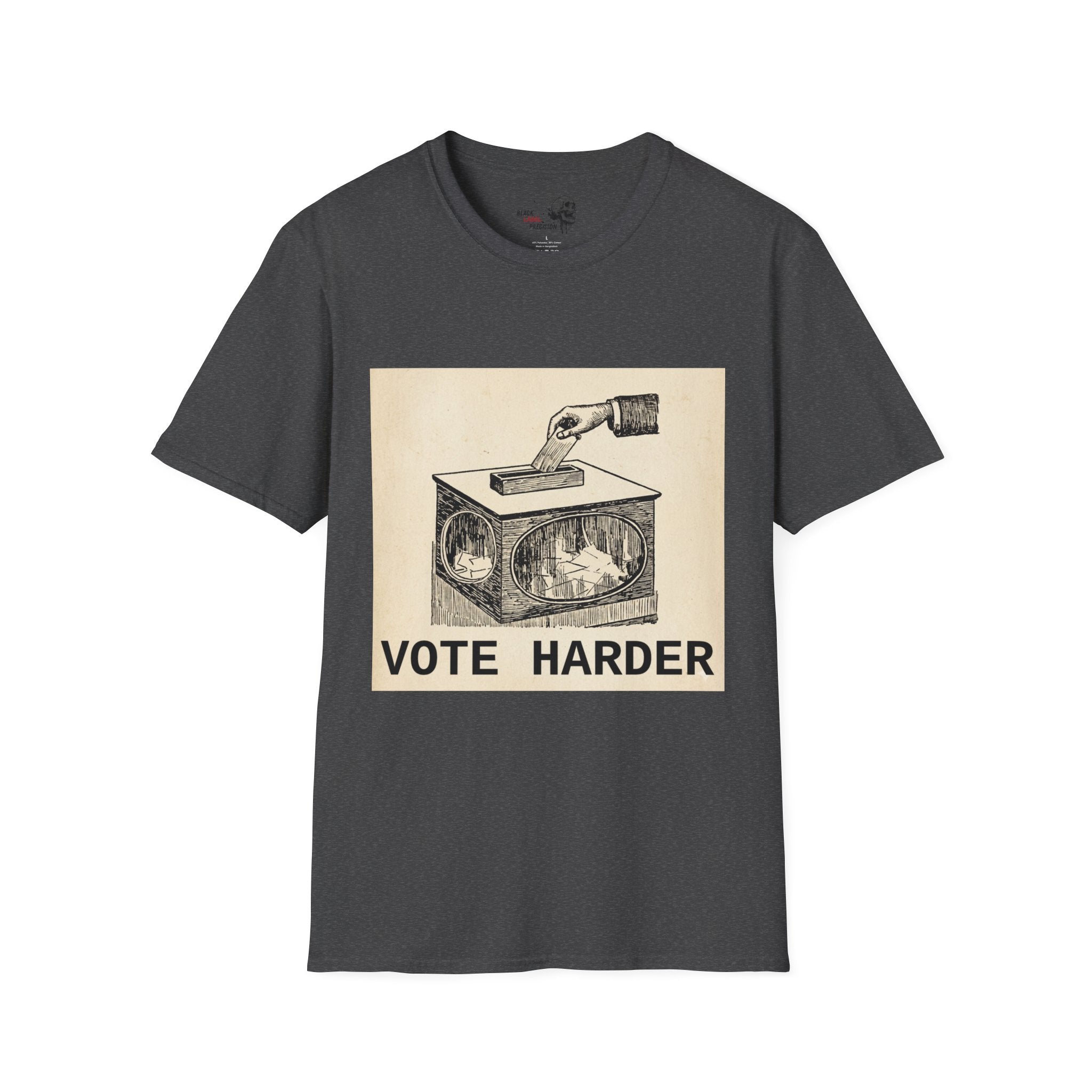 Vote Harder Vintage Ballot Box T-Shirt