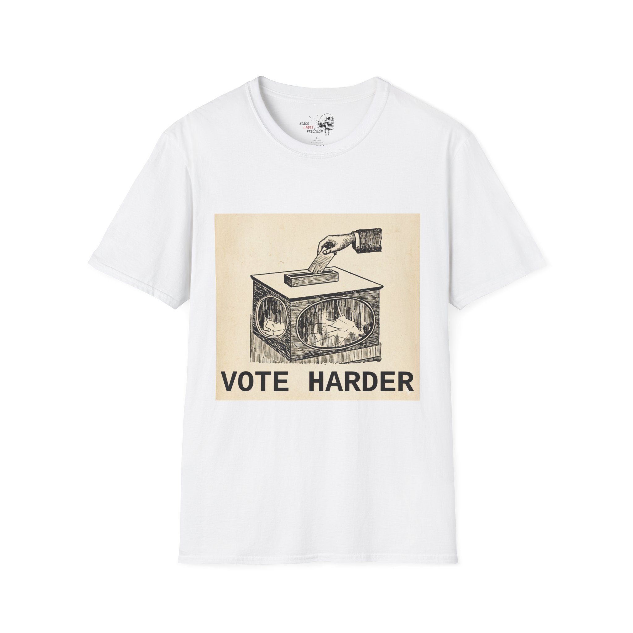 Vote Harder Vintage Ballot Box T-Shirt