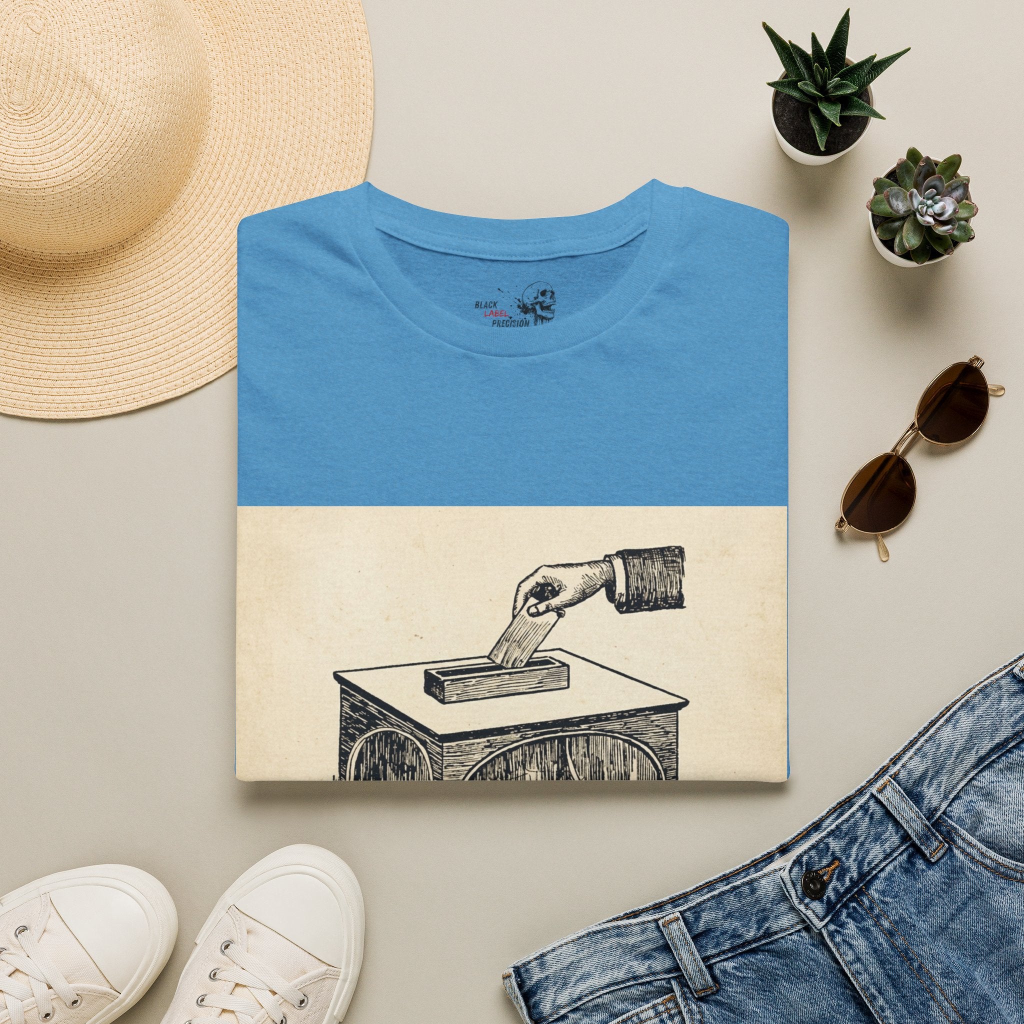 Vote Harder Vintage Ballot Box T-Shirt