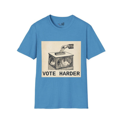 Vote Harder Vintage Ballot Box T-Shirt - Black Label Precision